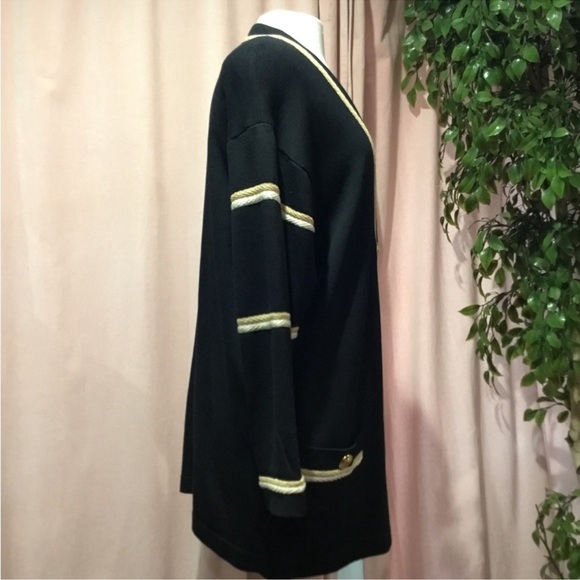 St. John Collection Black and Gold Cardigan Jacket - Picture 4 of 7